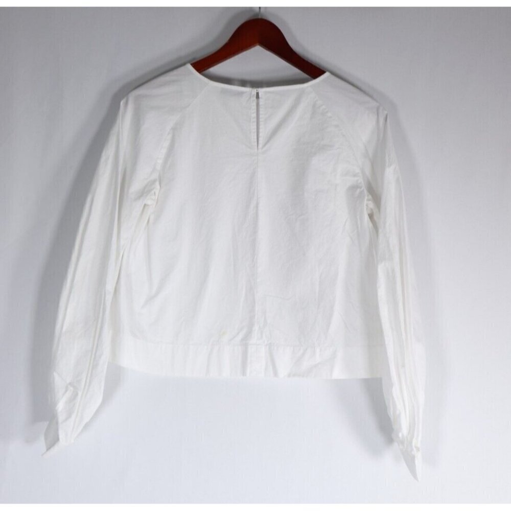 Aritzia Babaton Women's Size Small Espace White Niki Blouse Cotton Poplin Top - Picture 7 of 9